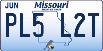 MO license plate PL5L2T