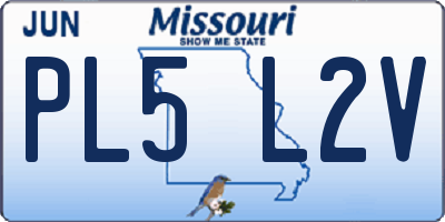MO license plate PL5L2V
