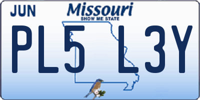 MO license plate PL5L3Y