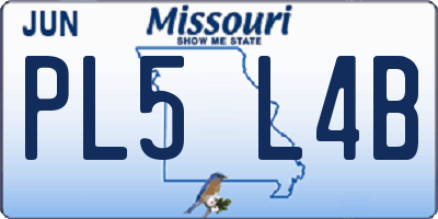 MO license plate PL5L4B