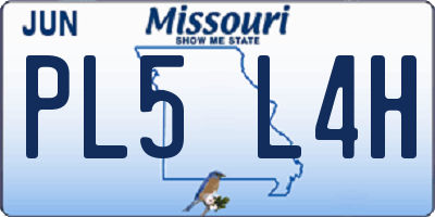 MO license plate PL5L4H