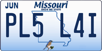 MO license plate PL5L4I