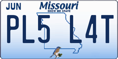MO license plate PL5L4T