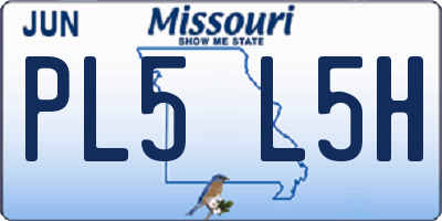 MO license plate PL5L5H