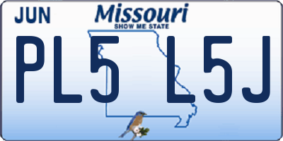 MO license plate PL5L5J