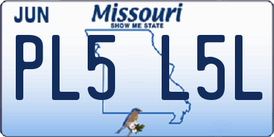 MO license plate PL5L5L