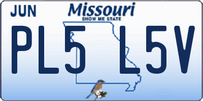 MO license plate PL5L5V