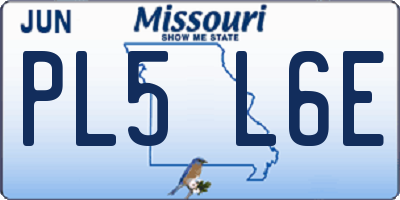 MO license plate PL5L6E
