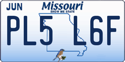 MO license plate PL5L6F