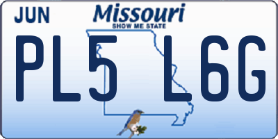 MO license plate PL5L6G