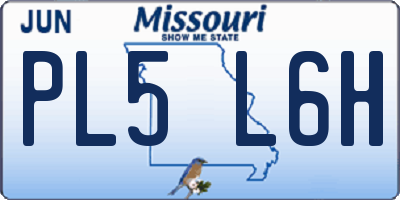 MO license plate PL5L6H