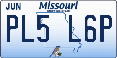 MO license plate PL5L6P
