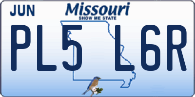 MO license plate PL5L6R