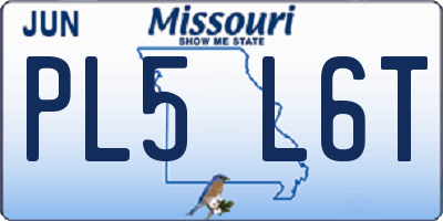 MO license plate PL5L6T