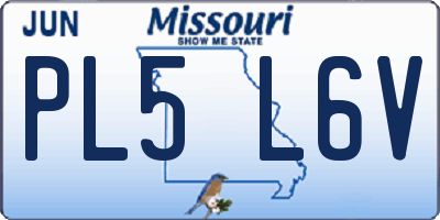MO license plate PL5L6V
