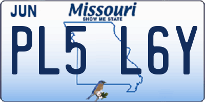 MO license plate PL5L6Y