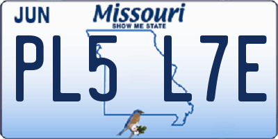 MO license plate PL5L7E