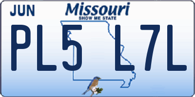 MO license plate PL5L7L