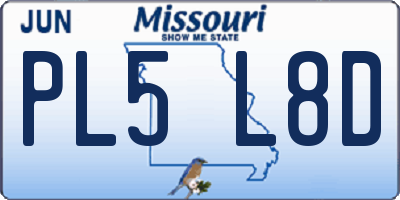 MO license plate PL5L8D