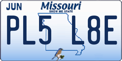 MO license plate PL5L8E