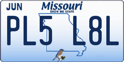 MO license plate PL5L8L