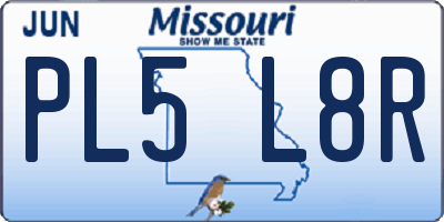 MO license plate PL5L8R