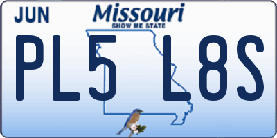 MO license plate PL5L8S