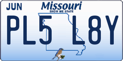 MO license plate PL5L8Y