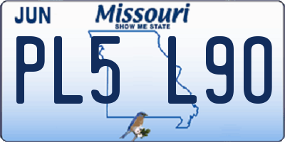 MO license plate PL5L9O