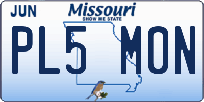 MO license plate PL5M0N