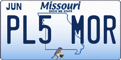 MO license plate PL5M0R