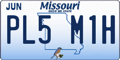 MO license plate PL5M1H