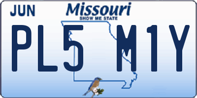 MO license plate PL5M1Y