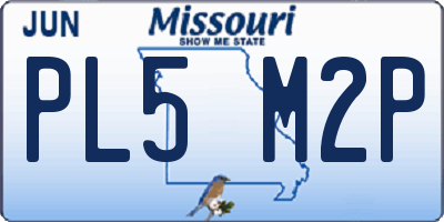 MO license plate PL5M2P