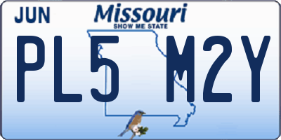 MO license plate PL5M2Y