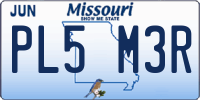 MO license plate PL5M3R