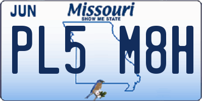 MO license plate PL5M8H