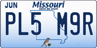 MO license plate PL5M9R
