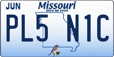 MO license plate PL5N1C