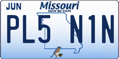 MO license plate PL5N1N
