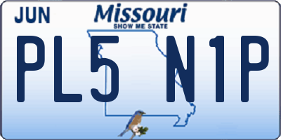 MO license plate PL5N1P