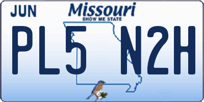 MO license plate PL5N2H