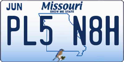 MO license plate PL5N8H