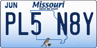MO license plate PL5N8Y