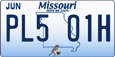 MO license plate PL5O1H