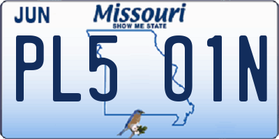 MO license plate PL5O1N