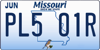 MO license plate PL5O1R