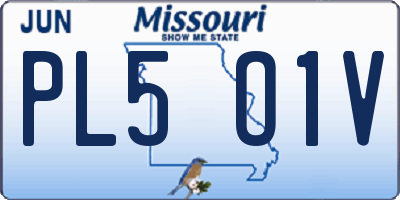 MO license plate PL5O1V