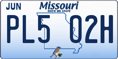 MO license plate PL5O2H