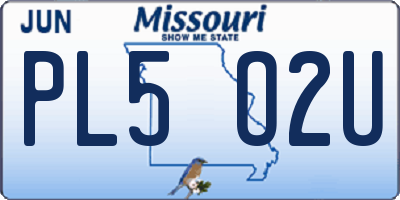 MO license plate PL5O2U